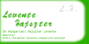 levente hajszter business card